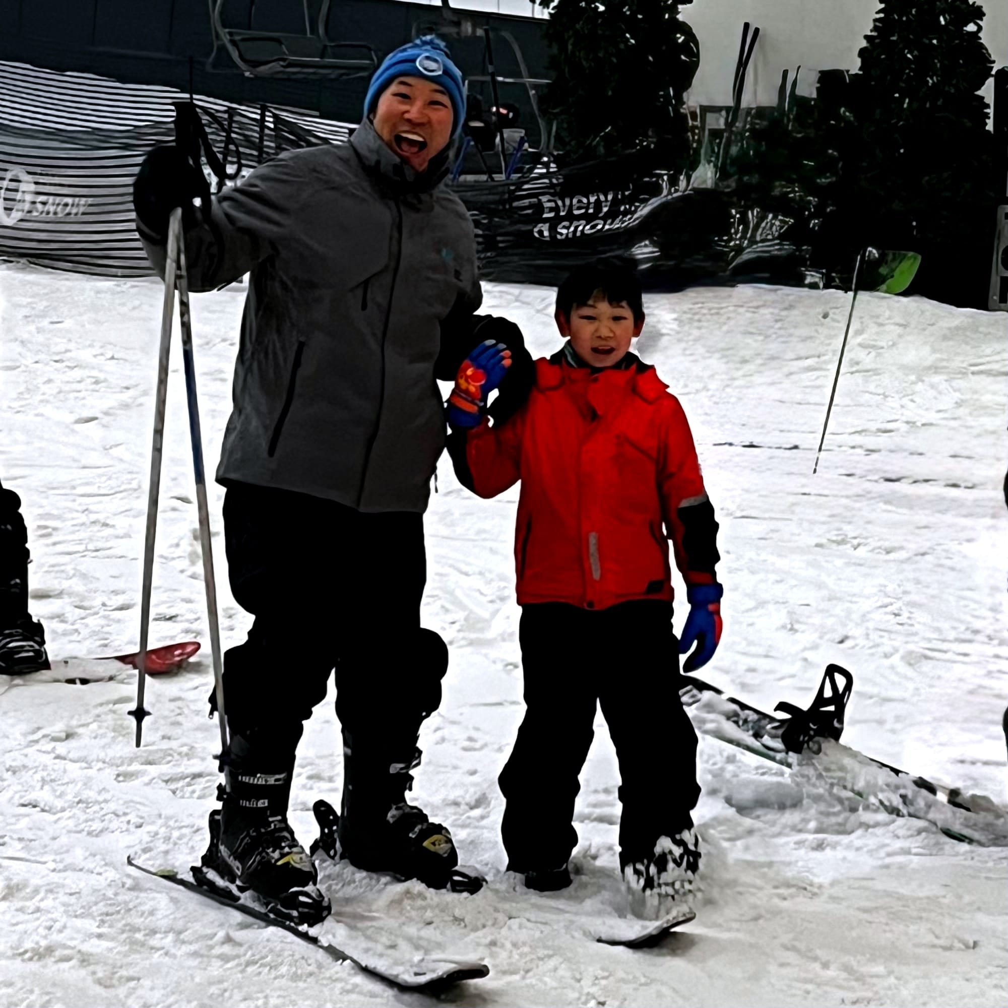 Skiing at Big Snow (Dad & Son)